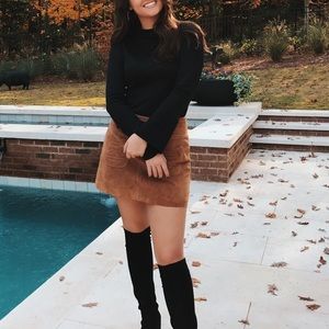 Free People Modern Love Suede Skirt